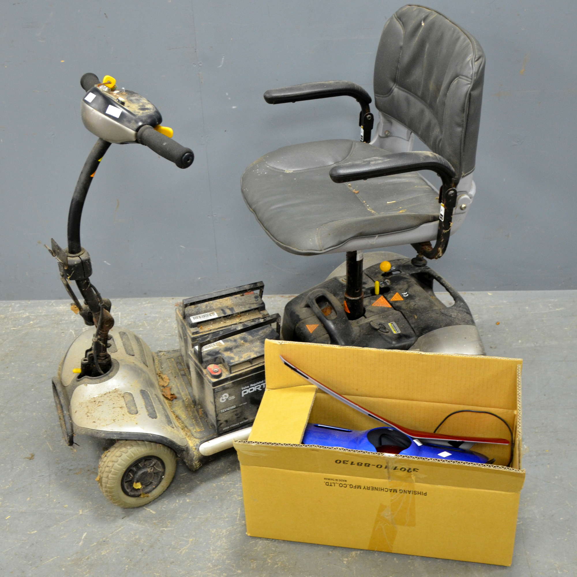 Appraisal: Shoprider mobility scooter with box of interchangeable parts and two