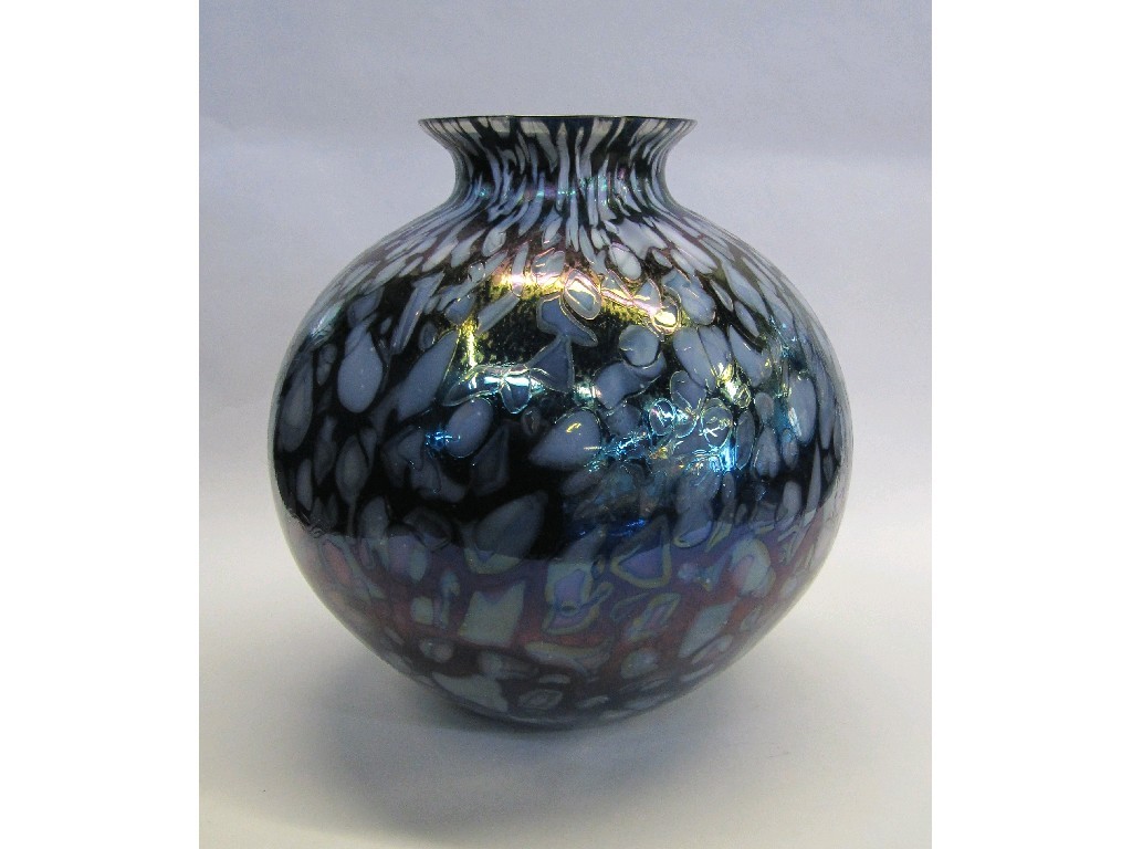 Appraisal: Royal Brierley studio iridescent glass vase