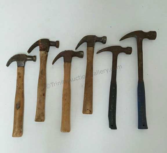 Appraisal: The hammers include older vintage unknown brand trim hammers vintage