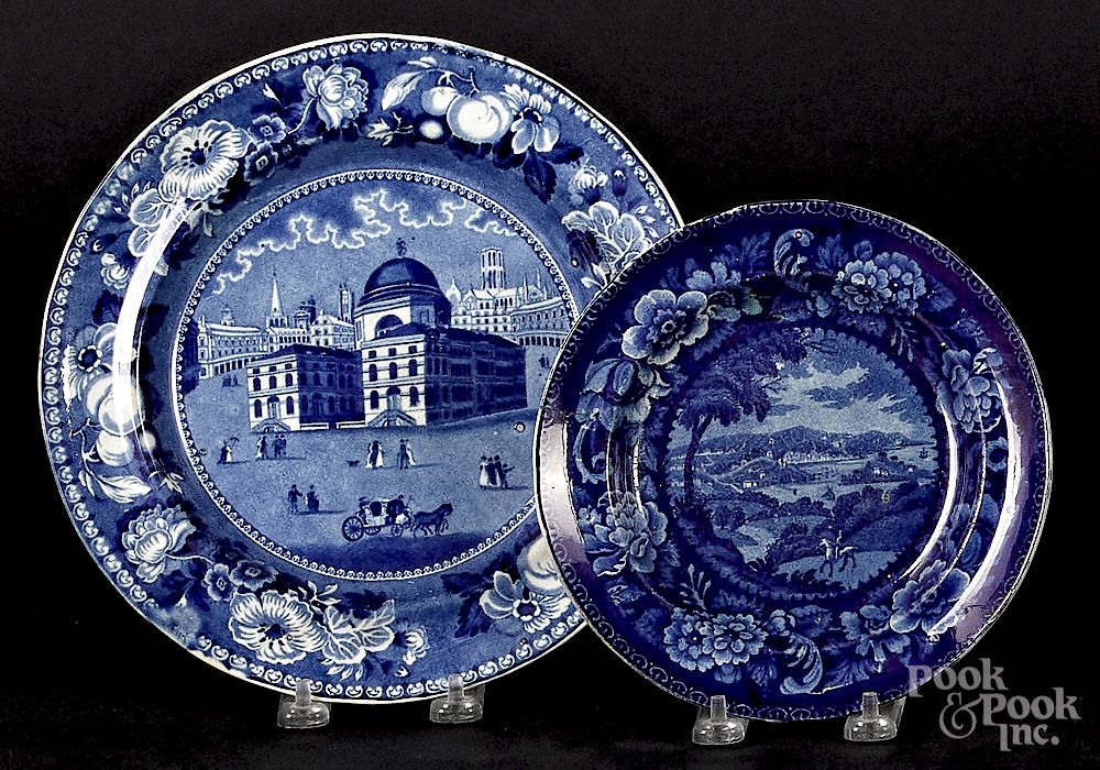 Appraisal: Two Historical blue Staffordshire plates Exclusive on Bidsquare Two Historical