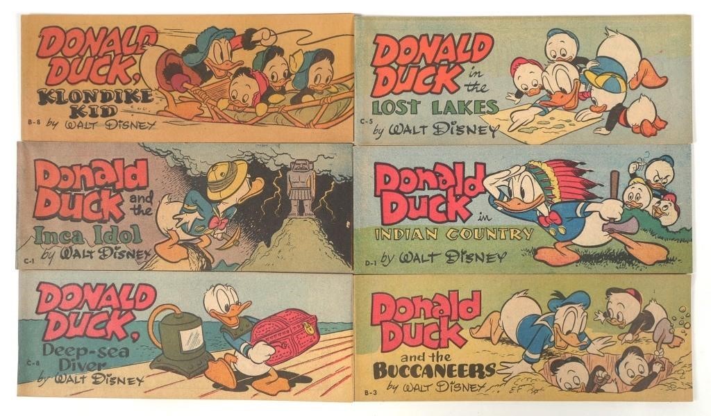 Appraisal: Six different Disney Donald Duck mini-comic books premiums with Wheaties