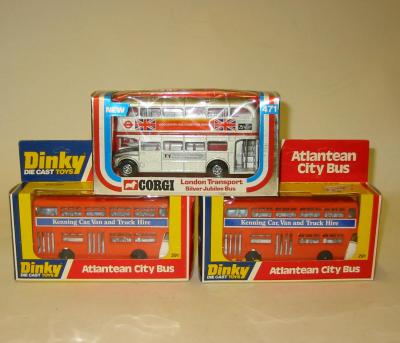 Appraisal: Atlantean City Bus and Corgi London Transport Silver Jubilee Bus