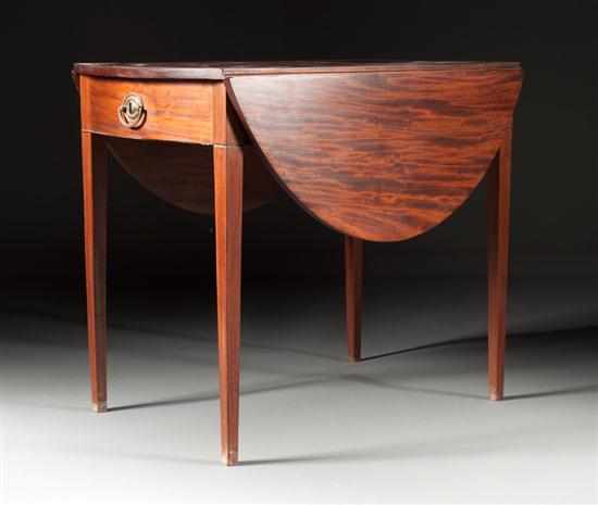 Appraisal: Federal mahogany drop leaf table Middle Atlantic States first quarter-