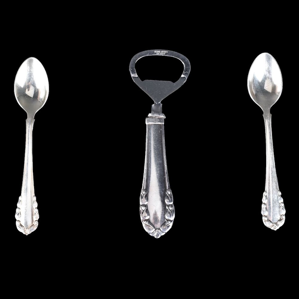 Appraisal: Georg Jensen Cutlery Nine Georg Jensen Sterling Silver Lily of