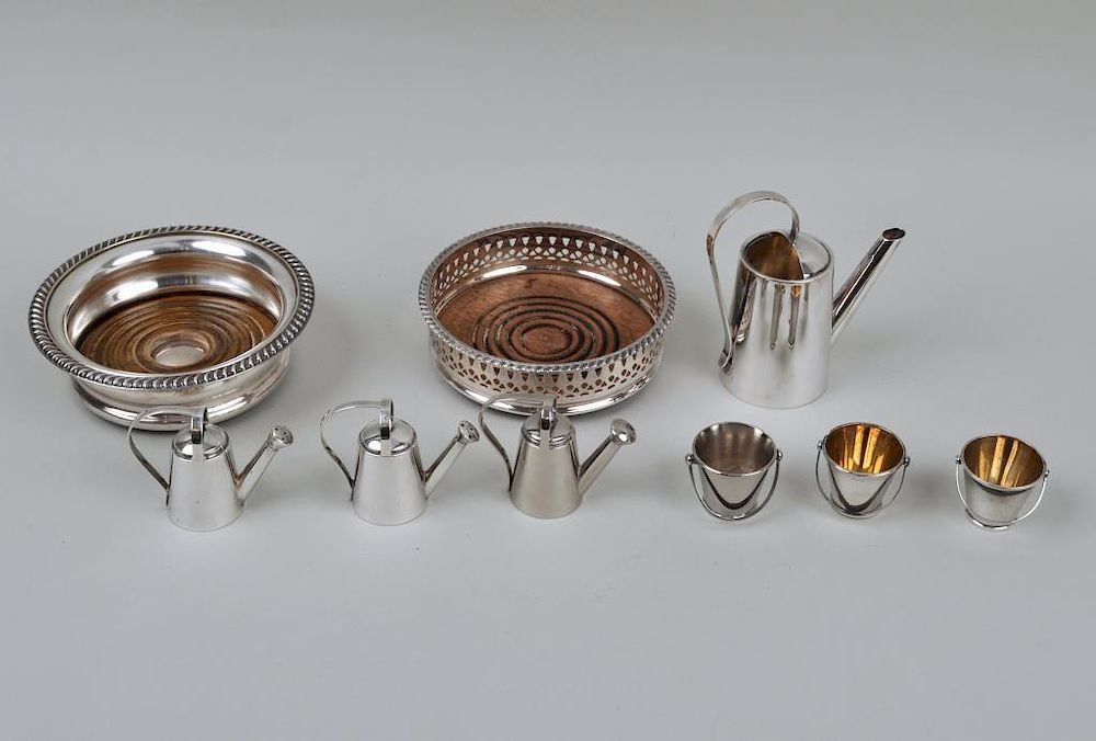 Appraisal: Group Nine Sterling Old Sheffield S P Items comprising sterling