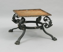 Appraisal: An Antique Wrought Iron Table Base An antique wrought iron