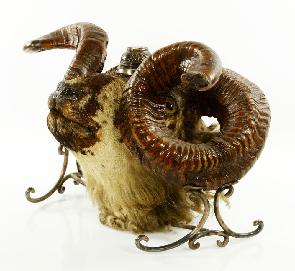 Appraisal: - th C Scottish Ram's Head Snuff Mull th century