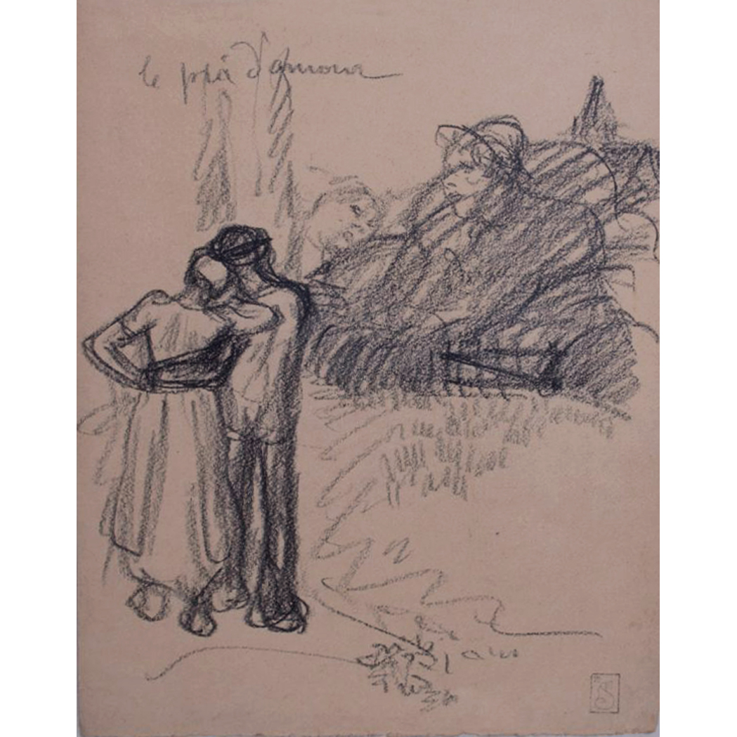 Appraisal: Theophile Alexandre Steinlen French Swiss - Le Pre d'Amour Titled