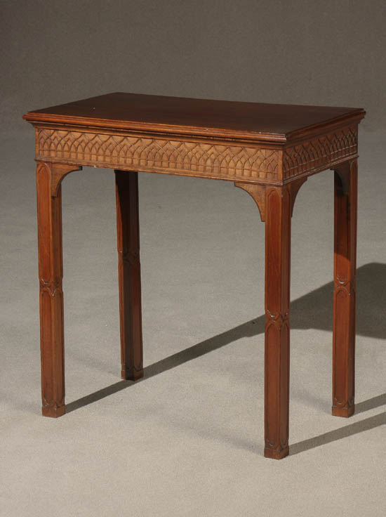 Appraisal: George III Style Mahogany Side Table Early th Century Height