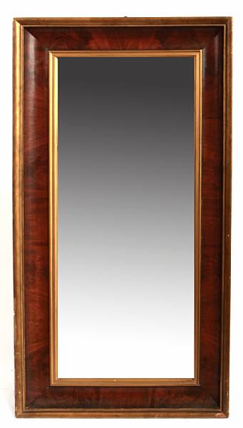 Appraisal: An American mahogany giltwood mirror height ft width in depth