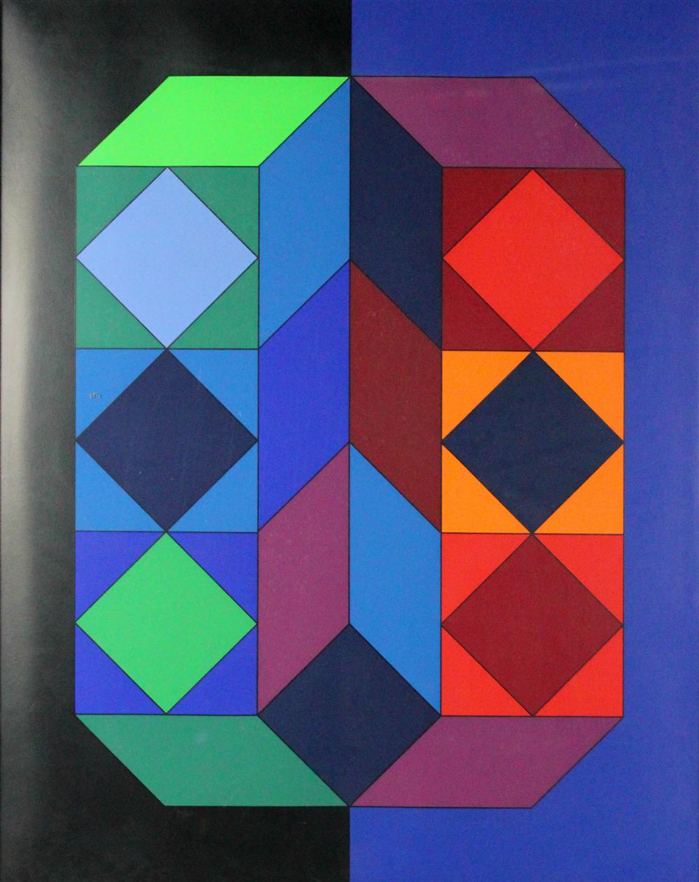 Appraisal: VICTOR VASARELY FRENCH HUNGARIAN - XICO Screenprint x in sight