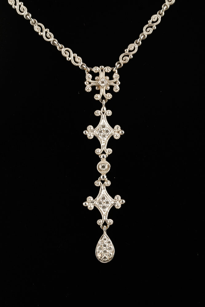 Appraisal: - K Diamond Necklace k white gold and diamond necklace