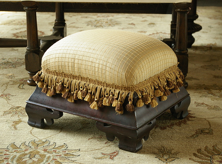 Appraisal: American Classical Mahogany Square Footstool second quarter th century the