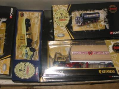 Appraisal: Seven Corgi Guinness vehicles boxed E