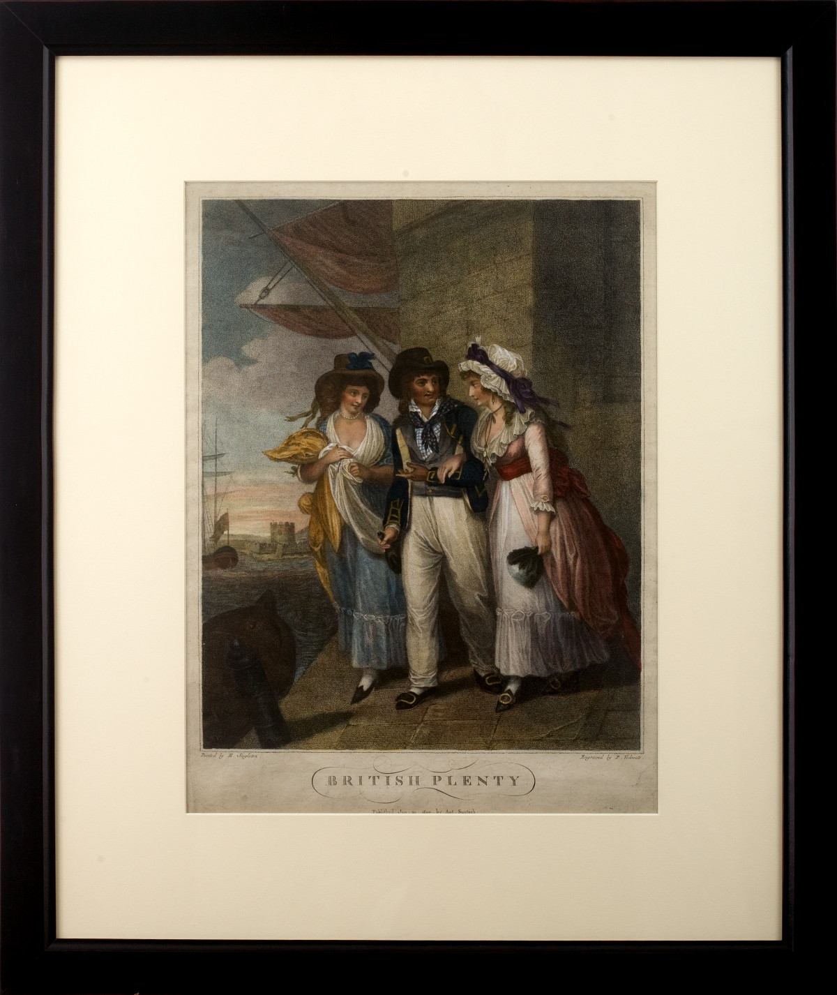 Appraisal: TWO HANDCOLORED ENGRAVINGS BRITISH PLENTY AND SCARCITY IN INDIA AFTER