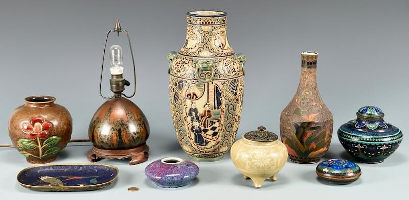 Appraisal: Group of Asian Decorative Items total st item Japanese Totai