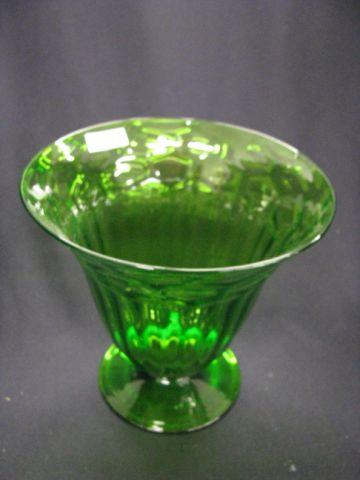 Appraisal: Emerald Art Glass Vase honeycomb design at rim