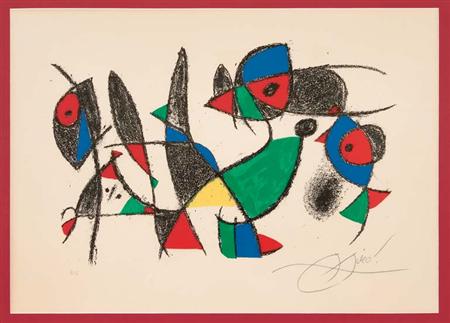 Appraisal: Joan Miro UNTITLED Color lithograph Estimate -