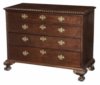 Appraisal: American Chippendale Carved Mahogany Chest of Drawers New York th