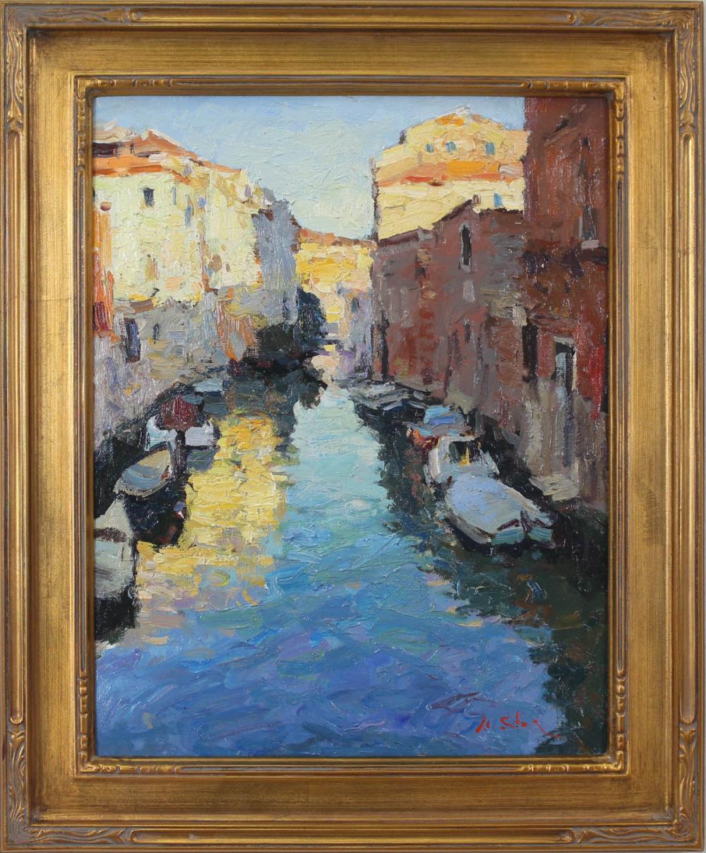 Appraisal: NICK STOQ United States st century oil on board Venice