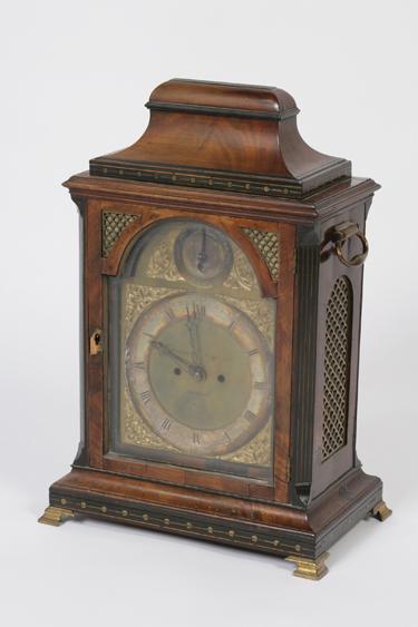 Appraisal: A GEORGE III MAHOGANY BRACKET CLOCK the brass dial signed