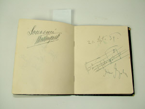 Appraisal: An autograph book c signatures including Richard Strauss Harold Lloyd