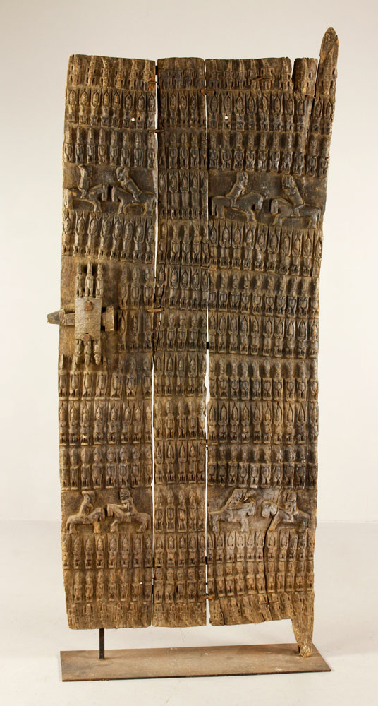 Appraisal: - Important Carved Door Dogon Tribe Important carved door wood