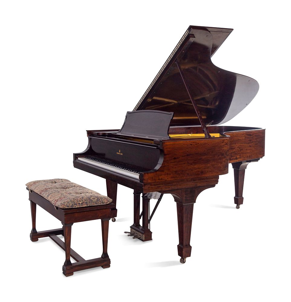 Appraisal: A Steinway Sons Mahogany Grand Piano A Steinway Sons Mahogany