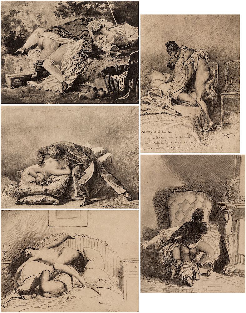 Appraisal: A GROUP OF EROTIC HELIOGRAVURES BY MIHALY VON ZICHY HUNGARIAN