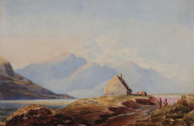 Appraisal: ATTRIBUTED TO JOHN VARLEY - Mountain scenery - landscape with