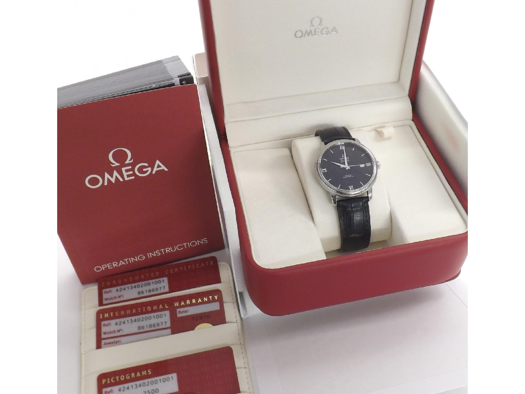 Appraisal: Omega De Ville Co-Axial Chronometer automatic stainless steel gentleman's wristwatch