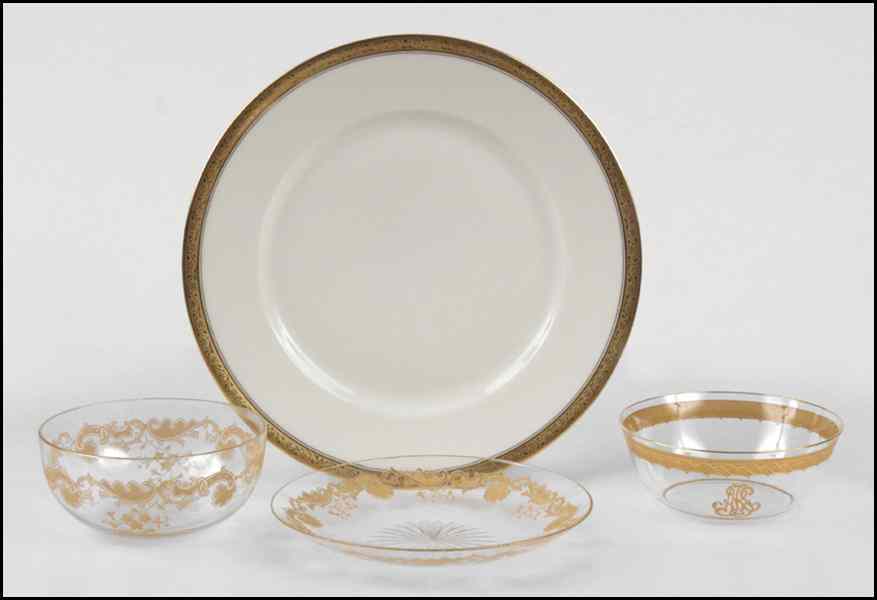 Appraisal: SET OF TWELVE LIMOGES GILT PORCELAIN PLATES Together with gilt