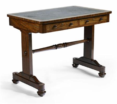 Appraisal: A William IV mahogany writing table By Gillows of Lancaster