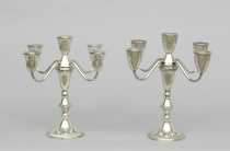 Appraisal: A Pair of Duchin Creation Sterling Silver Candelabra Fitted for