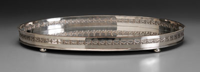 Appraisal: Silver-Plated Gallery Tray probably English late th early th century