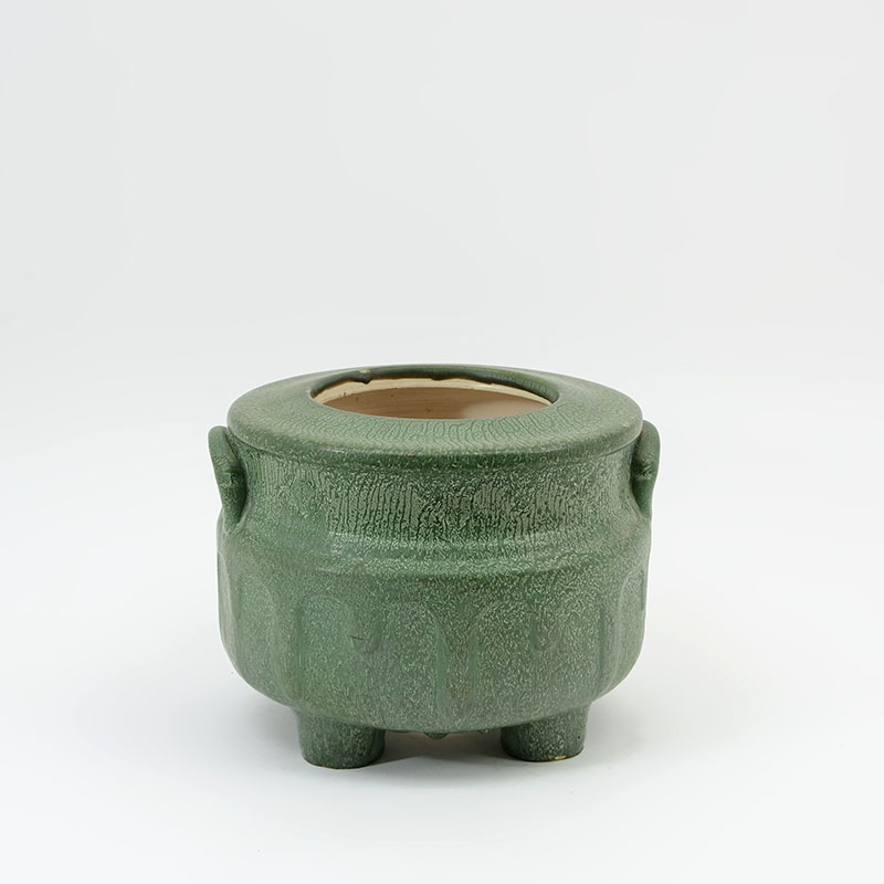 Appraisal: HAMPSHIRE POTTERY MATTE GREEN PLANTER JARDINIERE Pottery jardiniere or planter