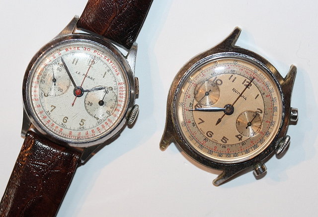 Appraisal: A RODANA STAINLESS STEEL CHRONOGRAPH with three outer dials Arabic