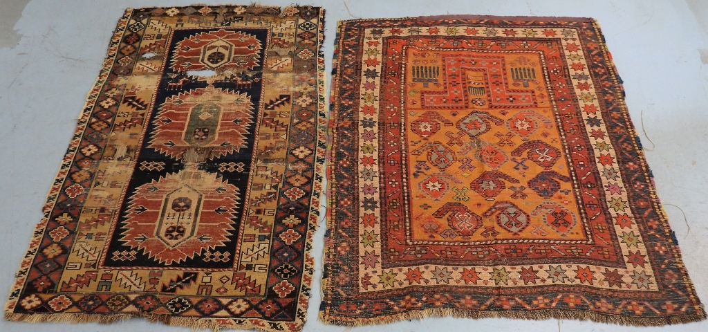 Appraisal: PC CAUCASIAN RUGS Middle East th CenturyIncludes a red cream