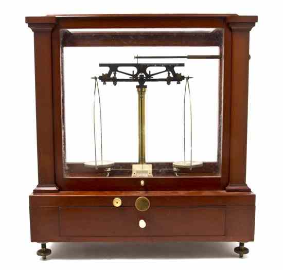 Appraisal: An American Cased Balance Scale Tormenter of typical form with