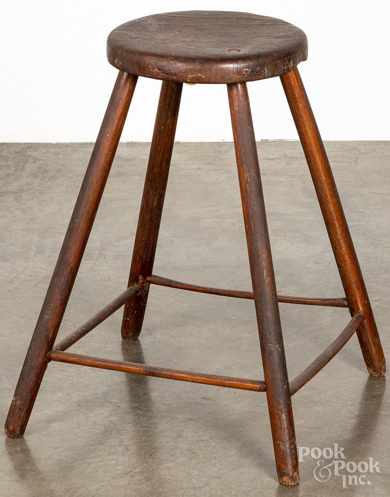 Appraisal: Splay leg stool early th c Splay leg stool early