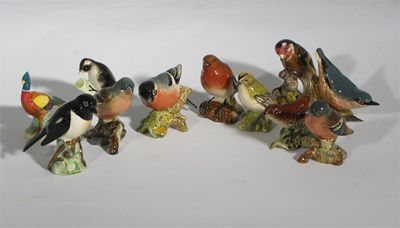 Appraisal: Nine Beswick bird models each painted in colours and two