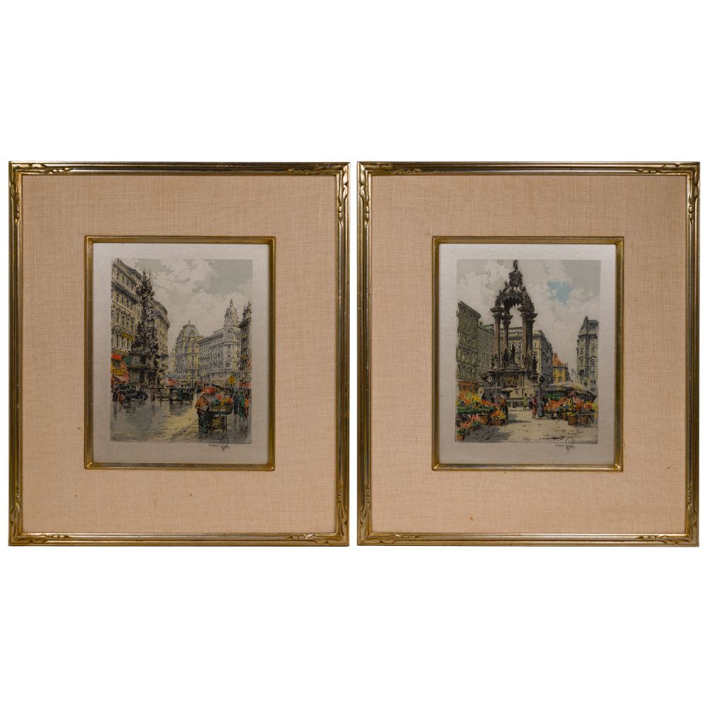 Appraisal: HANS FIGURA AUSTRIAN - ETCHINGS items both undated pencil signed