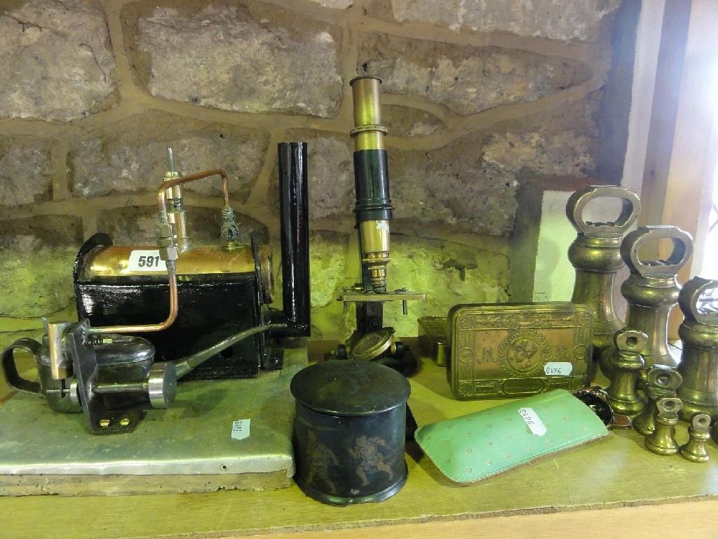 Appraisal: A miscellaneous collection of items including a model steam turbine