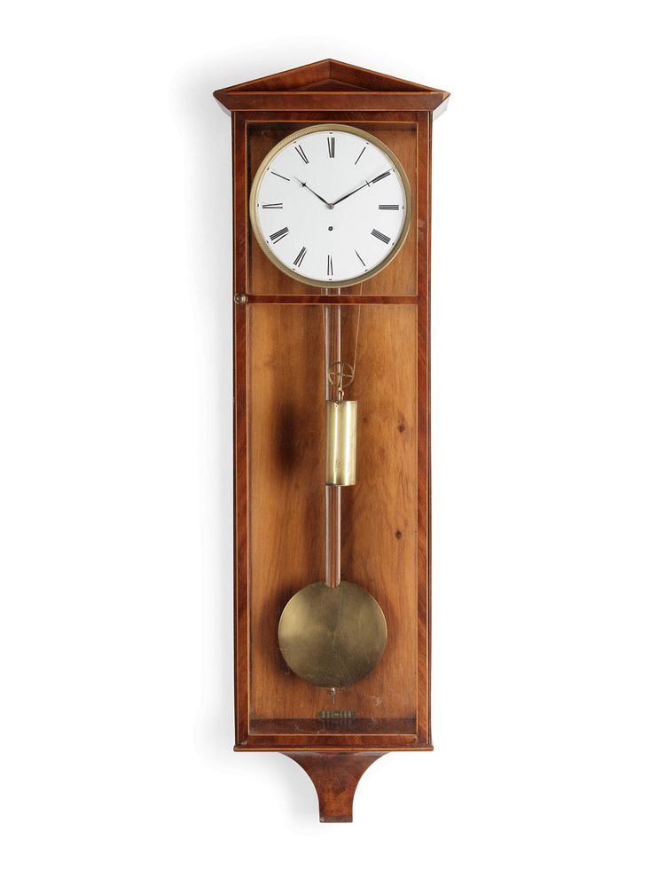 Appraisal: A Vienna Parcel Gilt Satinwood and Mahogany Regulator Clock A