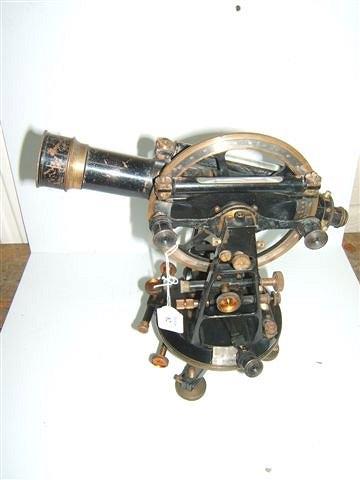 Appraisal: A BLACK LACQUERED THEODOLITE by T Cooke Sons Ltd London