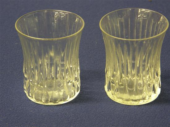 Appraisal: Pair of Lalique glass tumblers of small proportion with ear