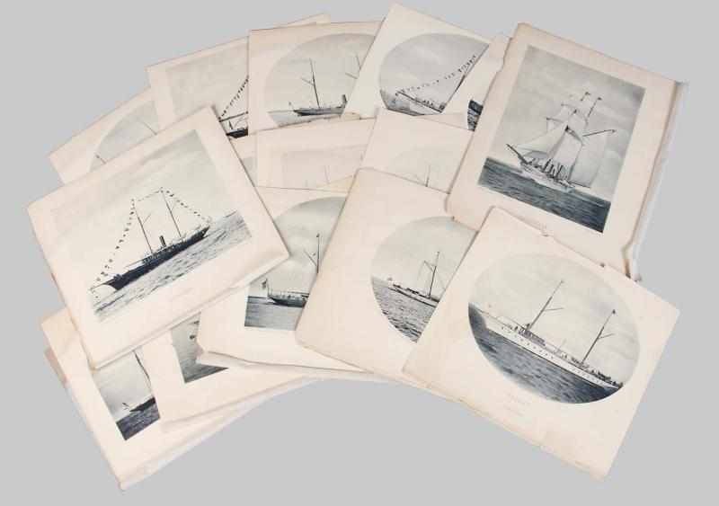 Appraisal: Lot of Tissue Covered Yacht Sailboat Plates Condition Excellent Size