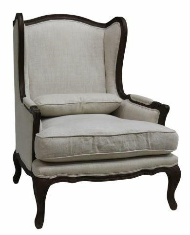 Appraisal: Louis XV style Lorraine wingback armchair Restoration Hardware st c