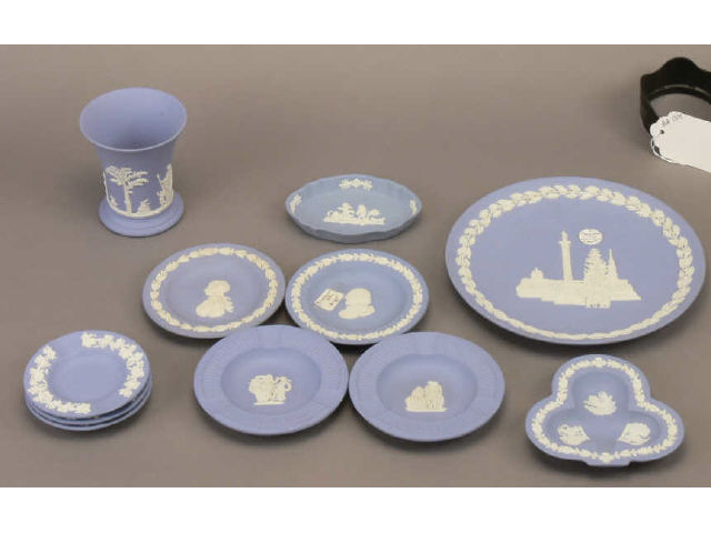 Appraisal: Collection of piece white on blue Wedgewood Estimate -