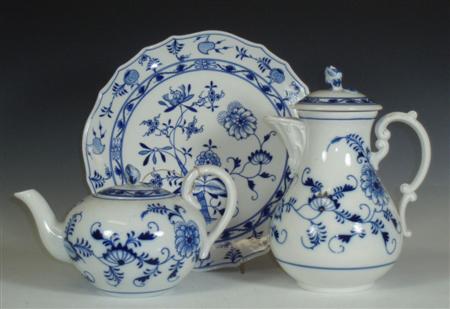 Appraisal: A Meissen Stove Porcelain Factory 'blue onion' pattern part dinner